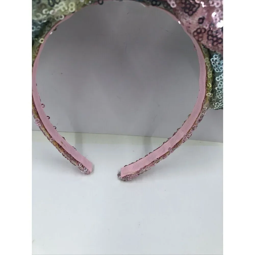 Disney Parks Unicorn Minnie Mouse Ears Headband-pastel Sequin Bow Horn